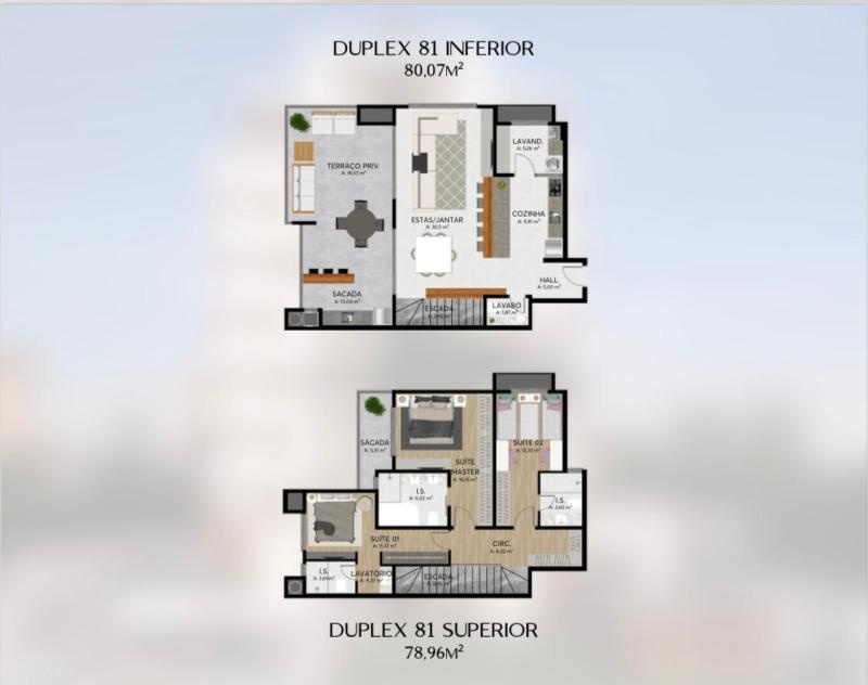 COBERTURA DUPLEX NO SOLARE DI VICENZA -BACACHERI - 160M² CURITIBA-PR